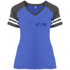 U LOVE IT Blue Goddess Game V-Neck T-Shirt