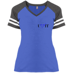 U LOVE IT Blue Goddess Game V-Neck T-Shirt